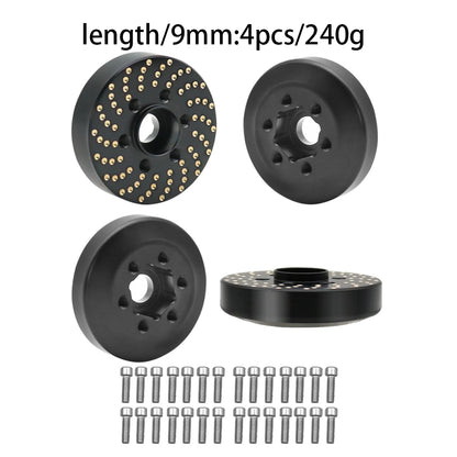 Brass Wheel Hex Hub Adapter for 1.9/2.2 Beadlock RC Crawler Axial SCX10 TRX4 TRX6 - EXPROTAS