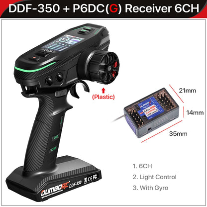 DUMBORC 10CH Controller 2.4G Transmitter Receiver for RC Car Boat Tank FHSS