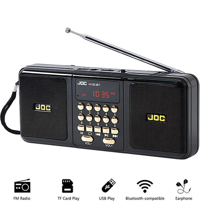 Portable FM Radio Speaker Bluetooth MP3 Player USB Rechargeable Digital