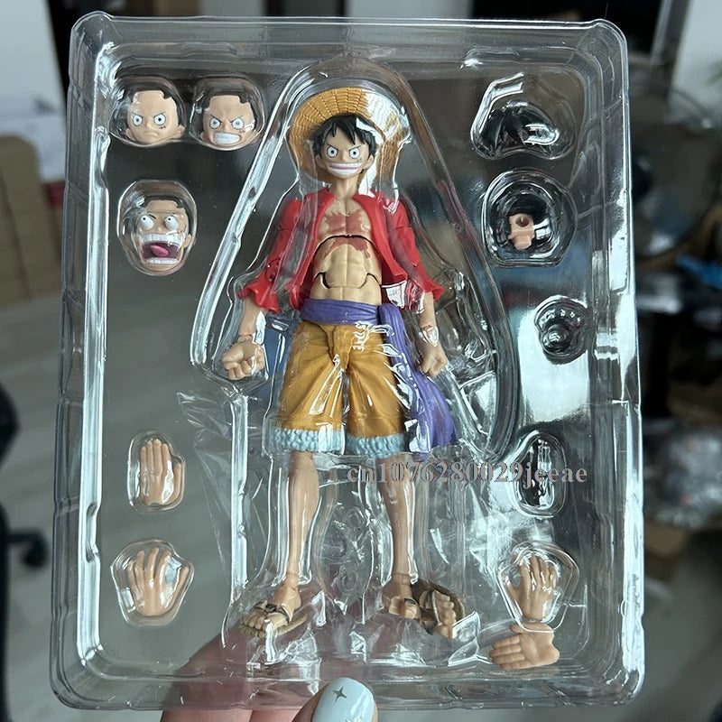 SHF One Piece Portgas D Ace Fire Fist Luffy PVC Movable Action Figure Toy