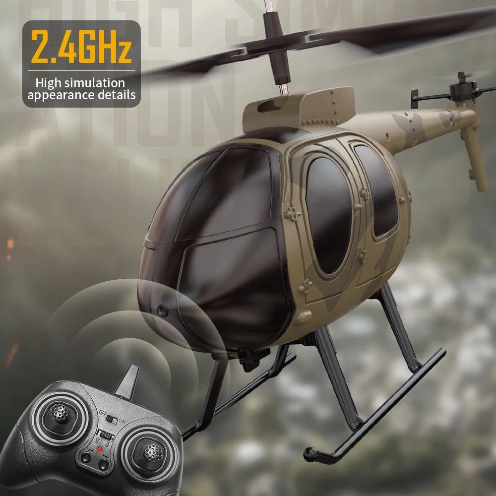 2.4GHz MD500 RC Helicopter 6-Axis Gyro Altitude Hold Remote Control Beginner Toy