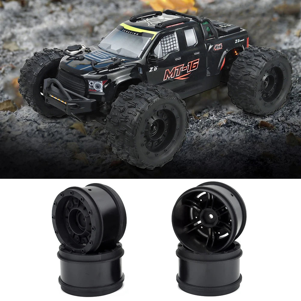 ZD Racing 4pcs 1/16 RC Monster Truck Tires 84mm Rubber 12mm Hex for SCY 16101/16102 PRO