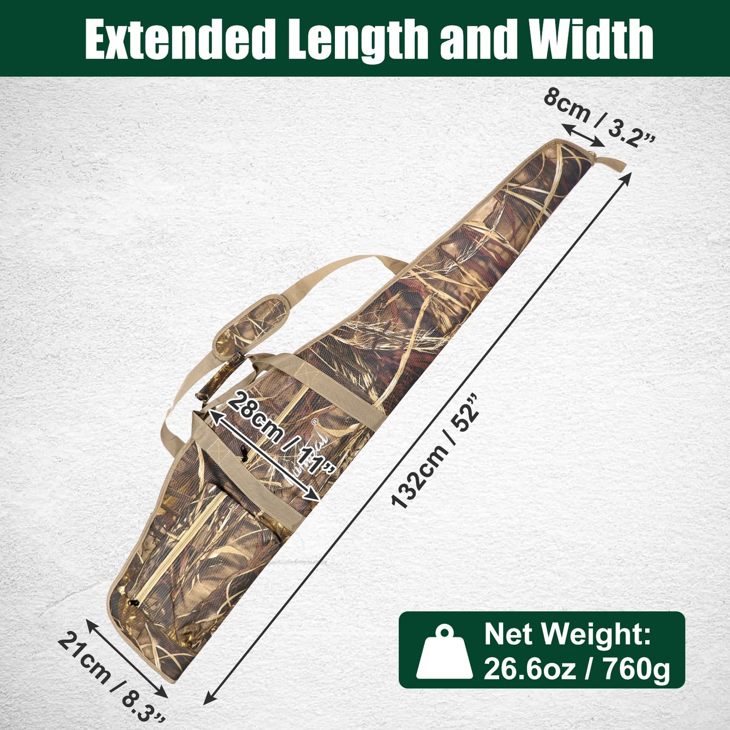 EXPROTAS Gun Case Soft Padded Bag for Scoped Rifle Hunting Carry
