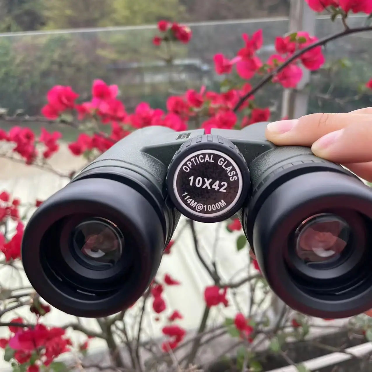 SUNCORE 10x42 Green Binoculars Outdoor Bird Watching Hunting Travel Optics