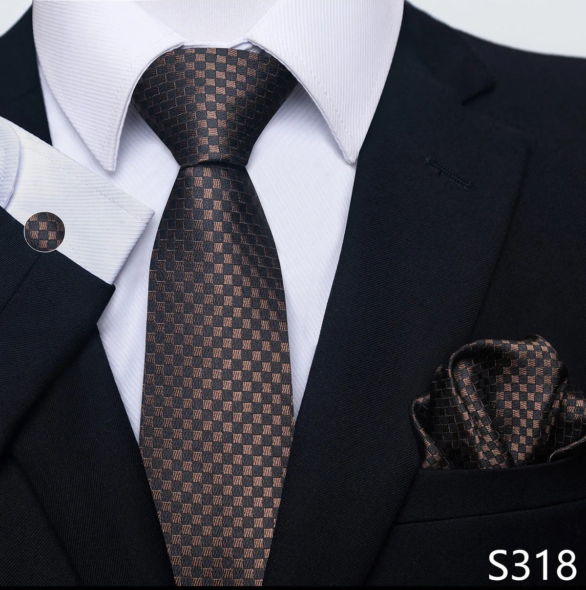 EXPROTAS Tie Pocket Square 8cm Wedding Formal Men’s Accessories