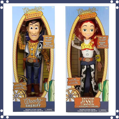 Disney Toy Story 4 Anime Figure Talking Woody Buzz Jessie Rex Action Figures Model Decoration Collection christmas Toy Gifts-EXPROTAS