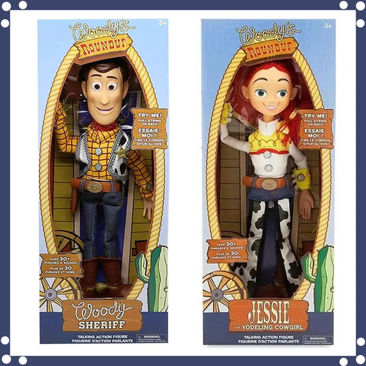 Disney Toy Story 4 Anime Figure Talking Woody Buzz Jessie Rex Action Figures Model Decoration Collection christmas Toy Gifts-EXPROTAS