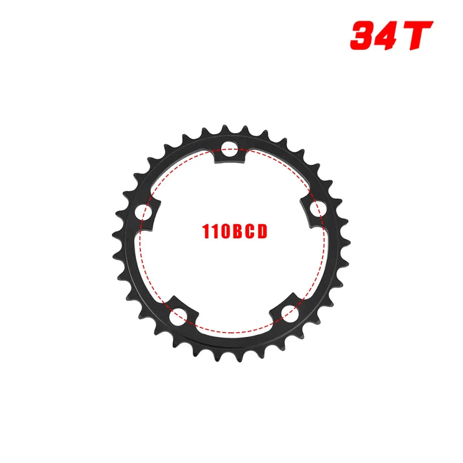 GOLDIX 110BCD Double Chainring 50-34T for Road Bike Crankset, 9/10/11 Speed Folding Bike