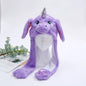 Warm Ear Protection Unicorn Hat with Moving Plush Ears for Kids Party