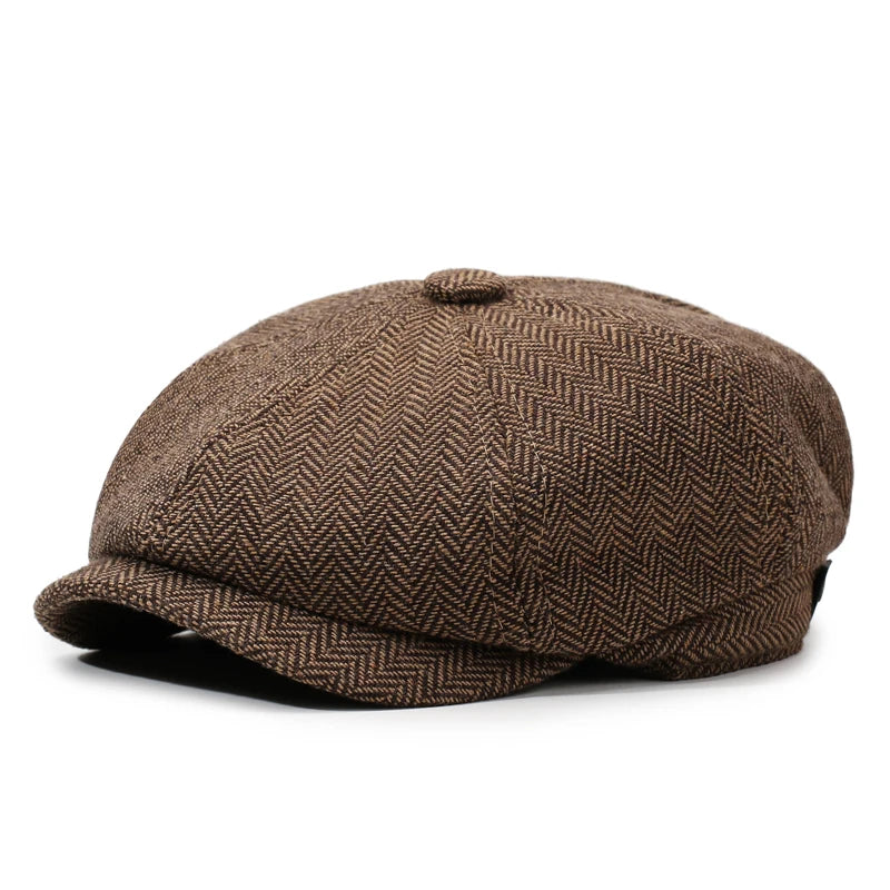 Unisex Newsboy Hat Retro Beret Cap for Spring Autumn Travel Casual