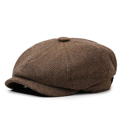 Unisex Newsboy Hat Retro Beret Cap for Spring Autumn Travel Casual