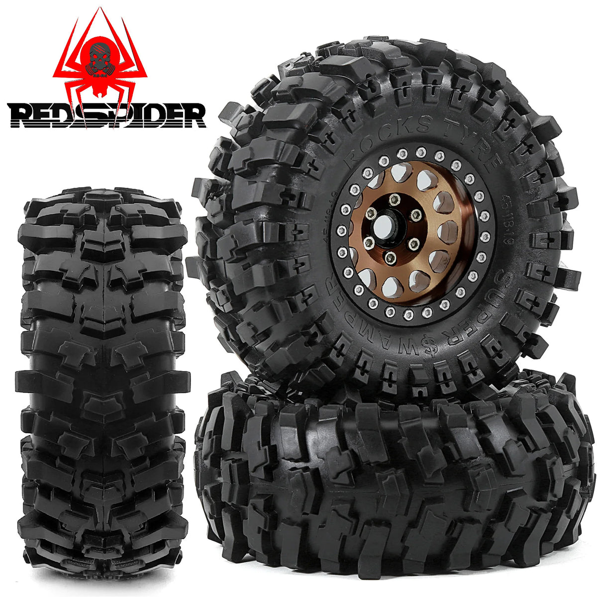 4PCS Beadlock Wheel Rims 1.9" Metal for 1/10 RC Crawler Axial TRX4