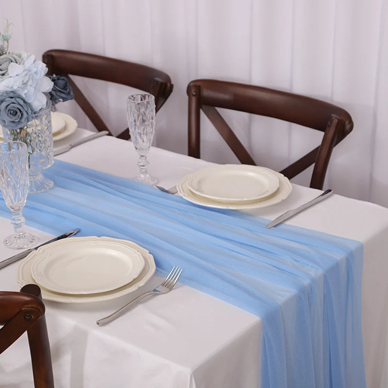 Chiffon Table Runner Wedding Event Decor Various Colours Home Runners