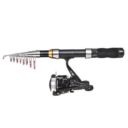 Lixada 2.1m 2.3 m Telescopic Fishing Rod Reel Combo Full Kit Carbon Fiber Rod Pole Spinning Reel Fishing Bag Case Pesca Gear Set-EXPROTAS