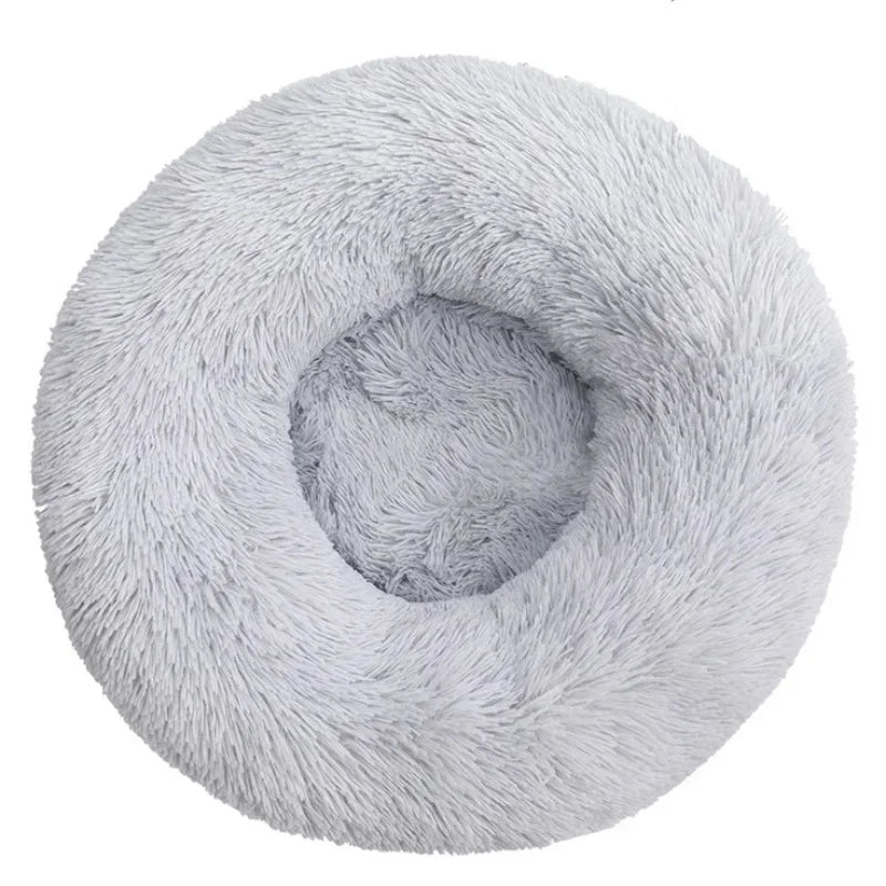 40-90cm Cat Bed Plush Round Soft Warm Cushion for Dog Pet Winter Sleeping