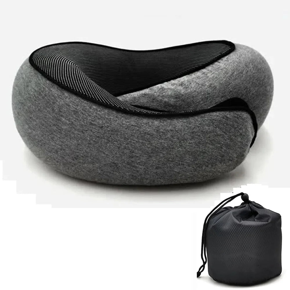 Memory Foam U-Shape Travel Neck Pillow Soft Portable Adjustable Support