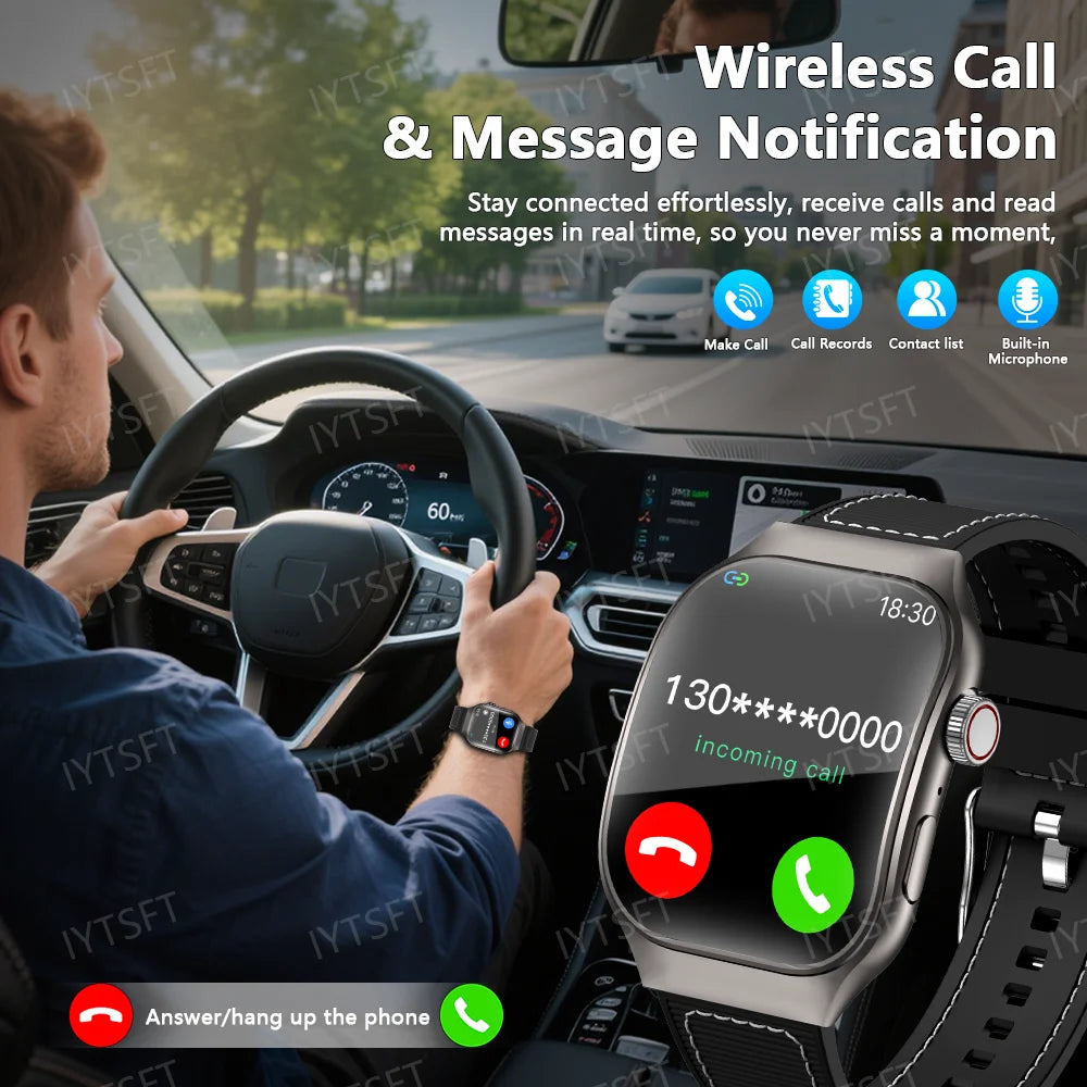 Heart Rate Monitor Smart Watch Bluetooth Call 2.01" for Men Women