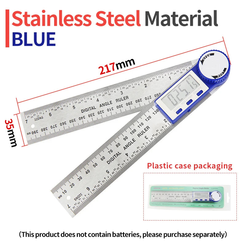Digital Protractor Angle Finder 360° Gauge Ruler Tool for Woodworking