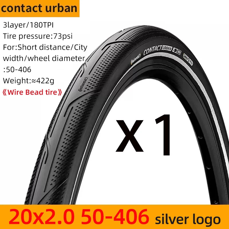 Continental Contact Urban Tyre 16/20 Inch Wire Bead Reflective BMX Folding Bike