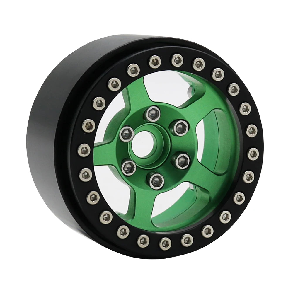 Universal 1/10 RC Crawler 1.9" Beadlock Wheels Aluminum 5-Spoke