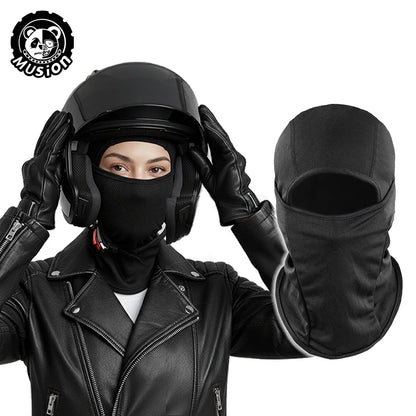 Women Cycling Face Mask Hooded Sun Protection Neck Gaiter Summer