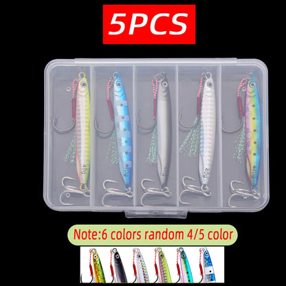 Artificial Bait Fishing 5pcs Metal Casting Sink 7G 10G 21G 30G 40G