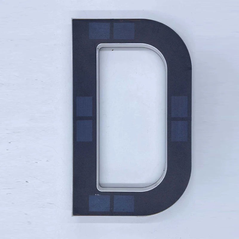 Solar House Number Light LED Address Plaque Sign for Door Wall Outdoor