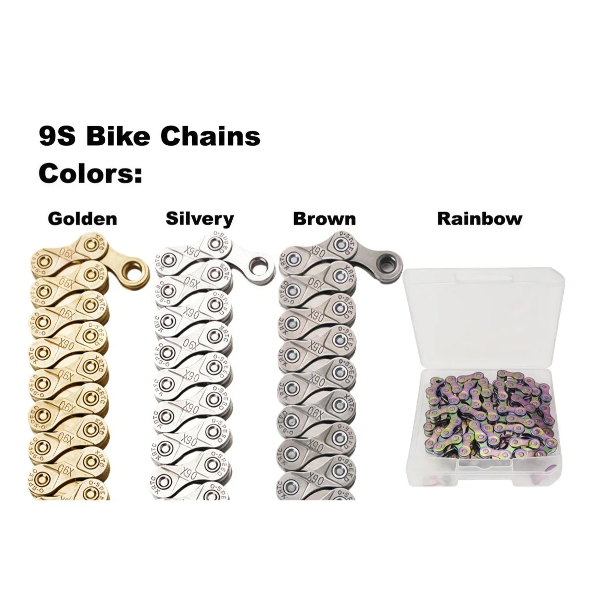 9 Speed Bike Chain 116 Links with Chain Breaker Kit MTB Road Bicycle Repair