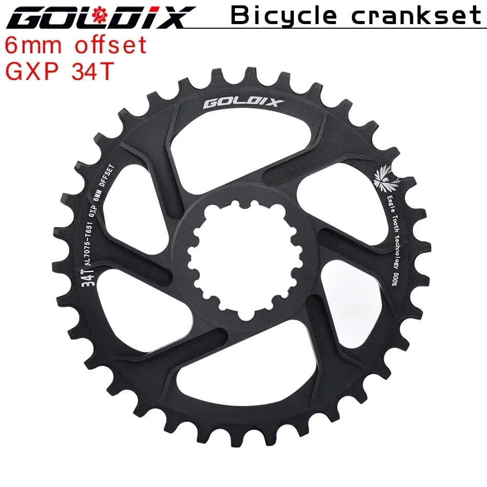 Direct Mount Goldix Chainring 6mm Offset for MTB Road Bike Crankset
