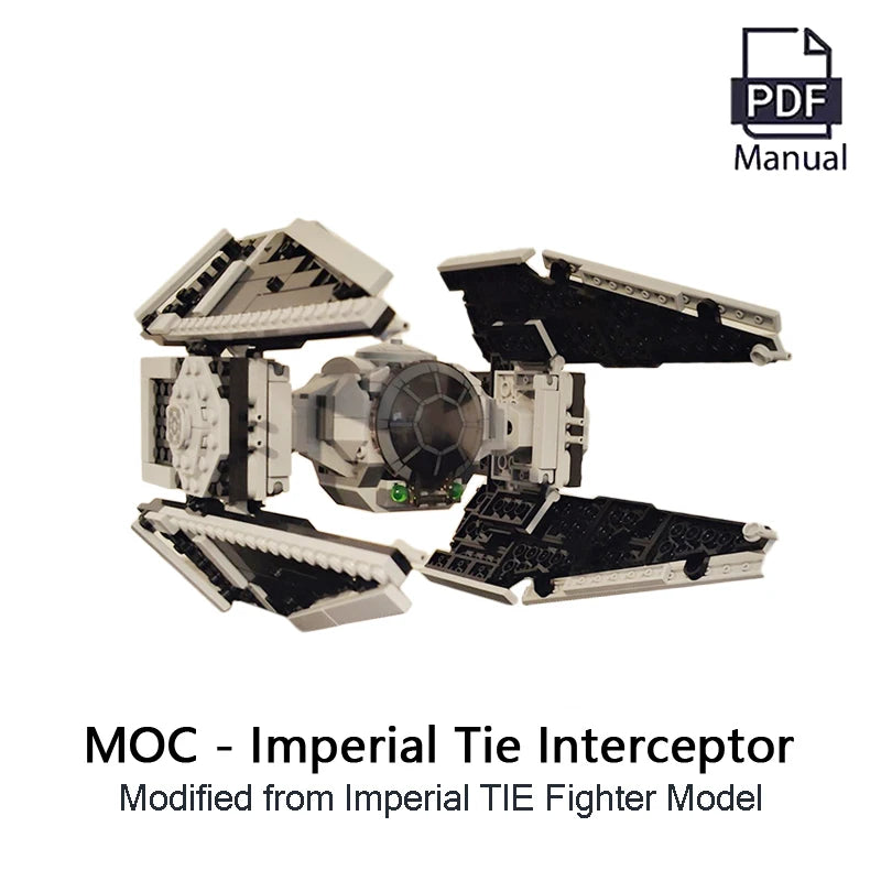 412Pcs NEW MOC Spaceship Bricks Imperia TIE Fighters Ship Kits Builidng Blocks Starfighter Interceptors DIY Model Toys Gifts-EXPROTAS
