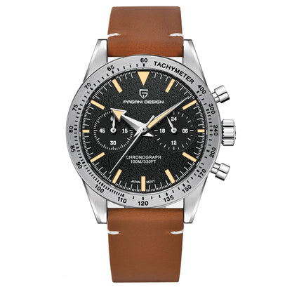 PAGANI DESIGN 2023 Mens watches Moon Quartz  Watch men speed Sport waterproof Chronograph AR Sapphire VK64 Steel Retro Luminous-EXPROTAS