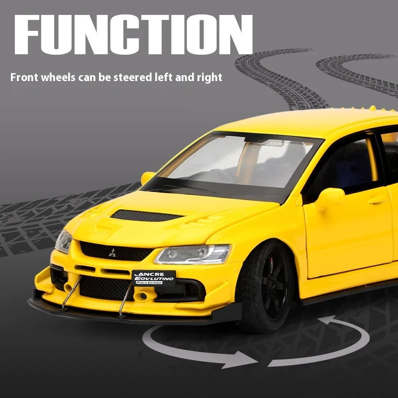 1:32 Mitsubishi Lancer Evolution Diecast Car Model Sound Light Metal Alloy