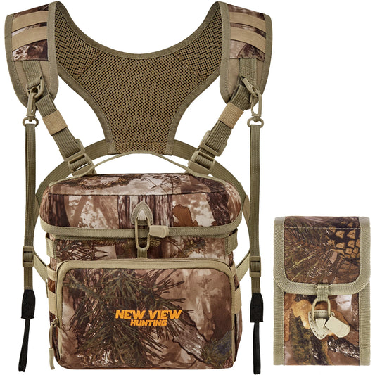 Pack Bino Straps Harness for Hunting Chest Pack with Detachable Pouch