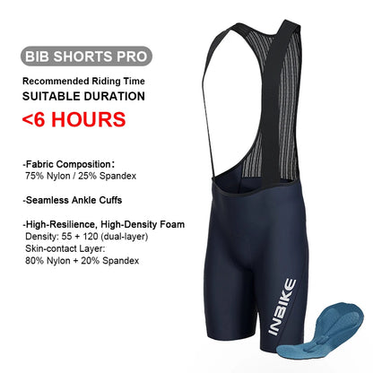 INBIKE Mens MTB Cycling Bib Shorts Padded Road Mountain Bike Riding Shorts