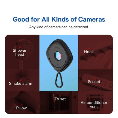 Baseus Anti-spy Hidden Camera Detector Portable Infrared Detection Security Protection for Hotel Room Public Bathroom Detector-EXPROTAS