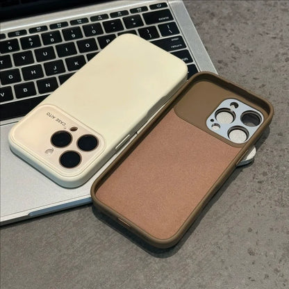 Liquid Silicone MagSafe Case for iPhone 12-17 Air Pro Max Glass Window Cover
