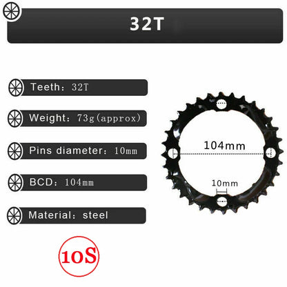 MTB Bike Chainring BUCKLOS 104BCD 64BCD 9/10 Speed SRAM SLX XT