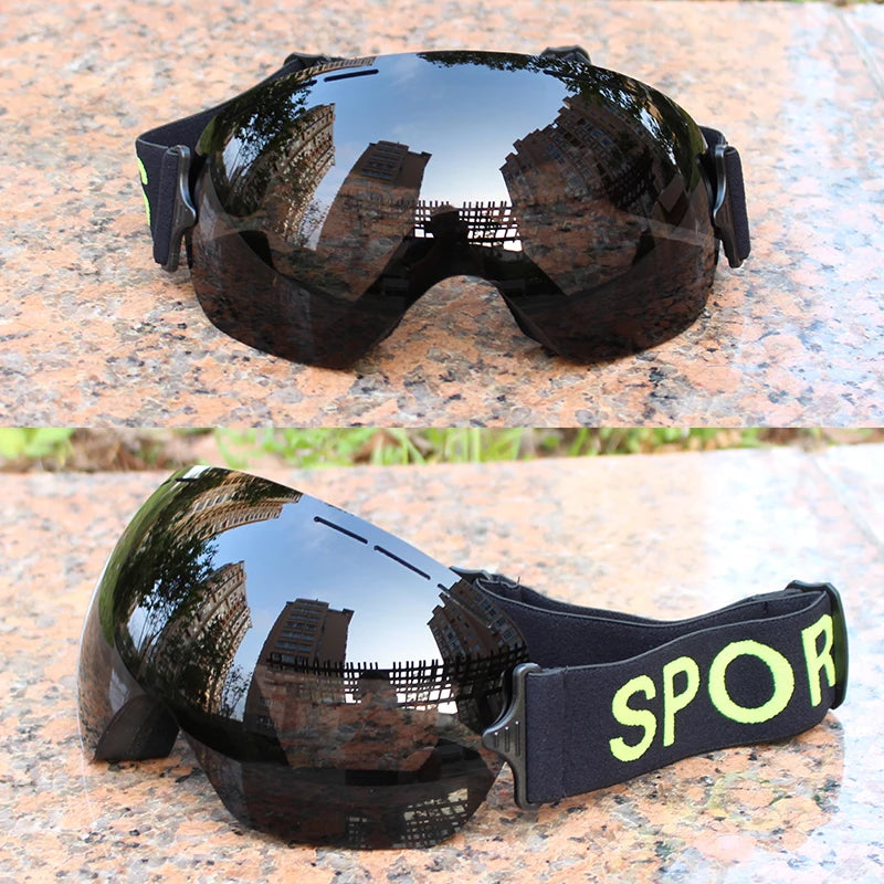 Lightweight Ski Goggles UV400 Anti-Fog Snowboard Eyewear Men Women Winter Adult