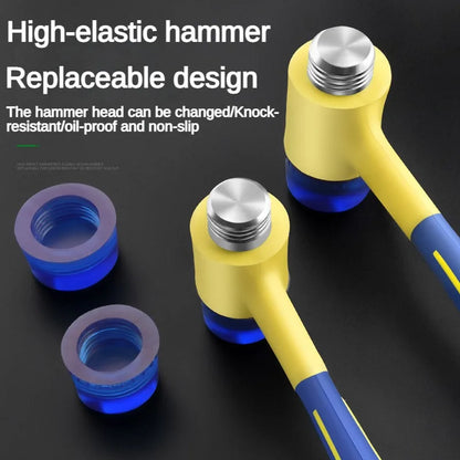 Rubber Handle Hammer Double-Headed Insulated 25mm-45mm for Installation Work