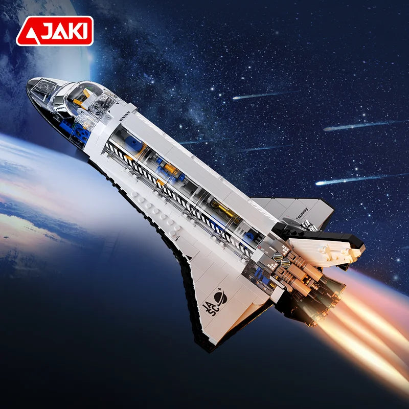 JAKI-8513 Space rocket Space shuttle to explore the moon Space rocket build model adult children's building blocks toy-EXPROTAS