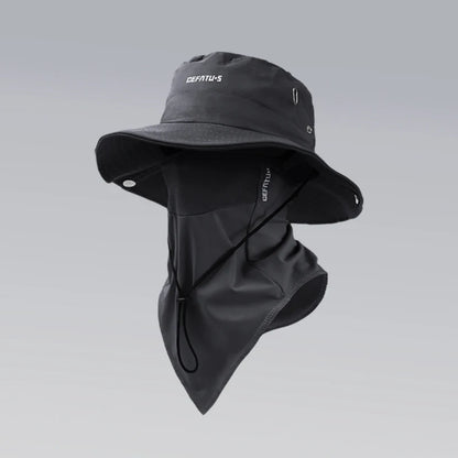 Outdoor Activities Sun Hat with Foldable Brim & Face Mask for Protection