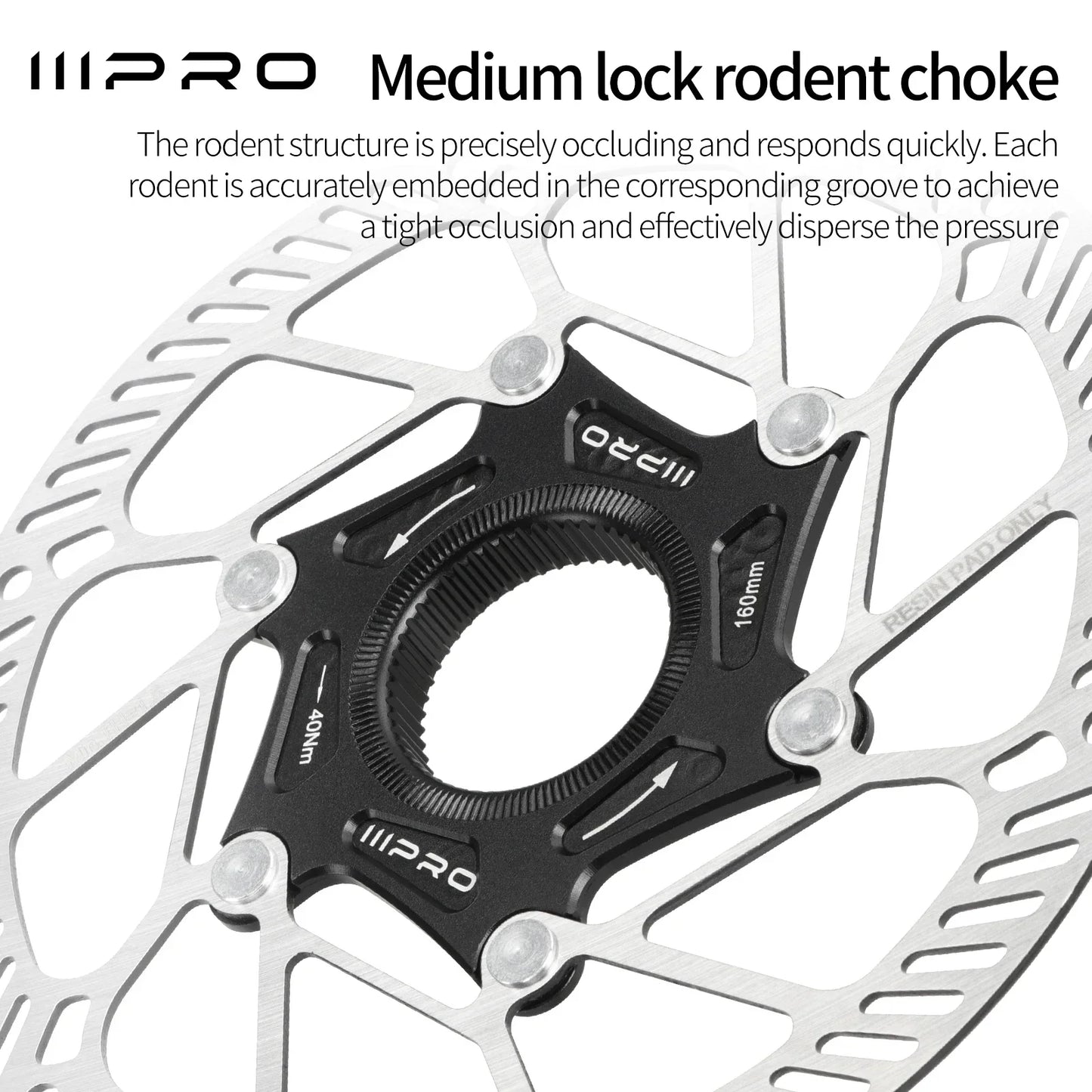 IIIPRO Ultralight Disc Brake Rotor 140/160mm 6-Bolt Center Lock 1.8mm Hollow