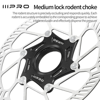 IIIPRO Ultralight Disc Brake Rotor 140/160mm 6-Bolt Center Lock 1.8mm Hollow