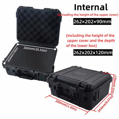 1pc Hard Carry Case Waterproof Storage Box with Pre-Cut Sponge Organizer