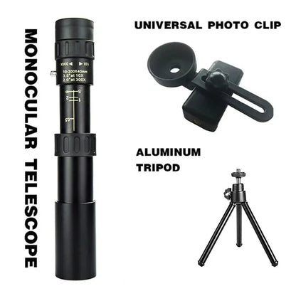 HD Portable 10-300x40 Binoculars Telescope Long Range Night Vision Monocular