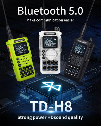 TIDRADIO 2nd Gen TD-H8 10W Professional Walkie Talkie Portable Long Range Radio Phone Wireless Programmable Search Repeaters-EXPROTAS