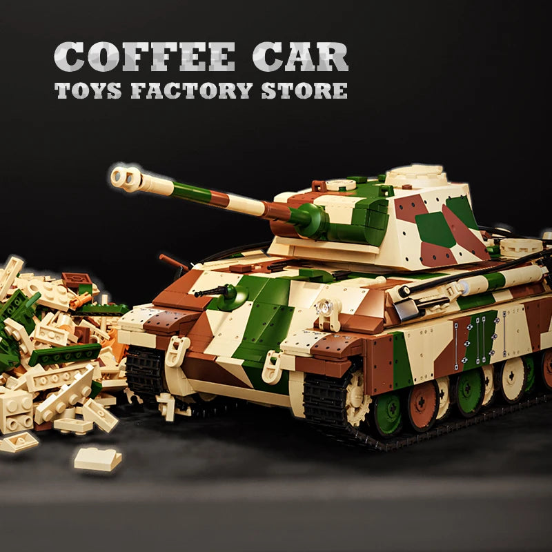 Germany Military Medium Tank IV MOC Bricks WW2 G-Type Panzer Building Blocks Model Gift