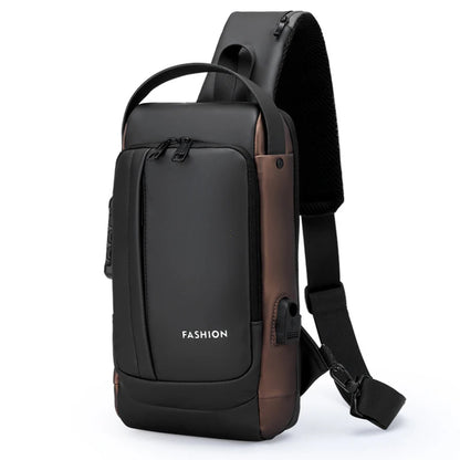 Men's Anti-Theft Chest Bag Crossbody Sling Pack with USB Charging
