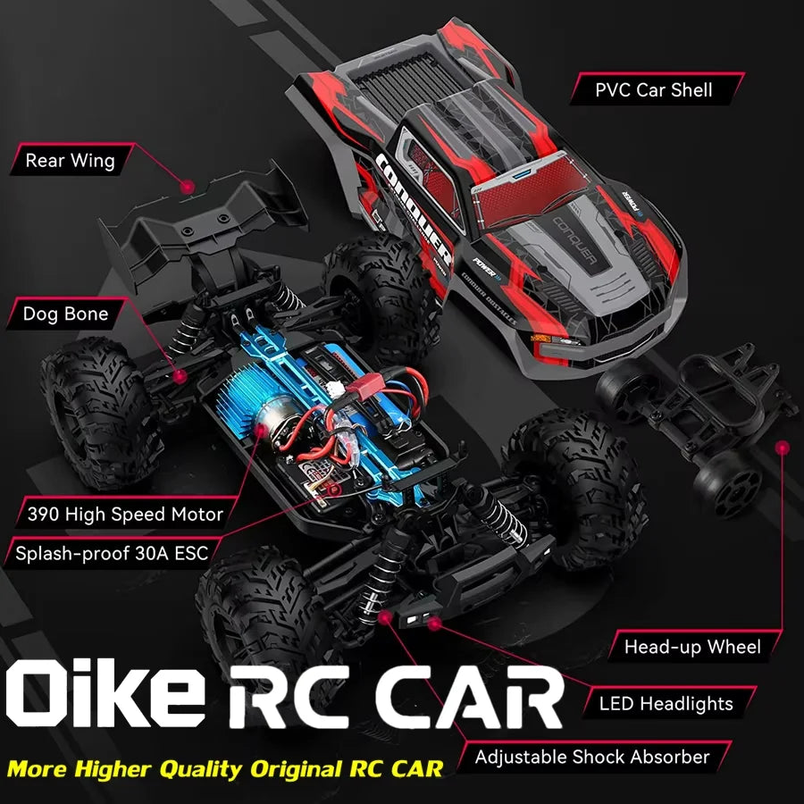 RC Remote Control Drift Car 4WD 50KM/H 80KM/H LED Lights Racing Toy