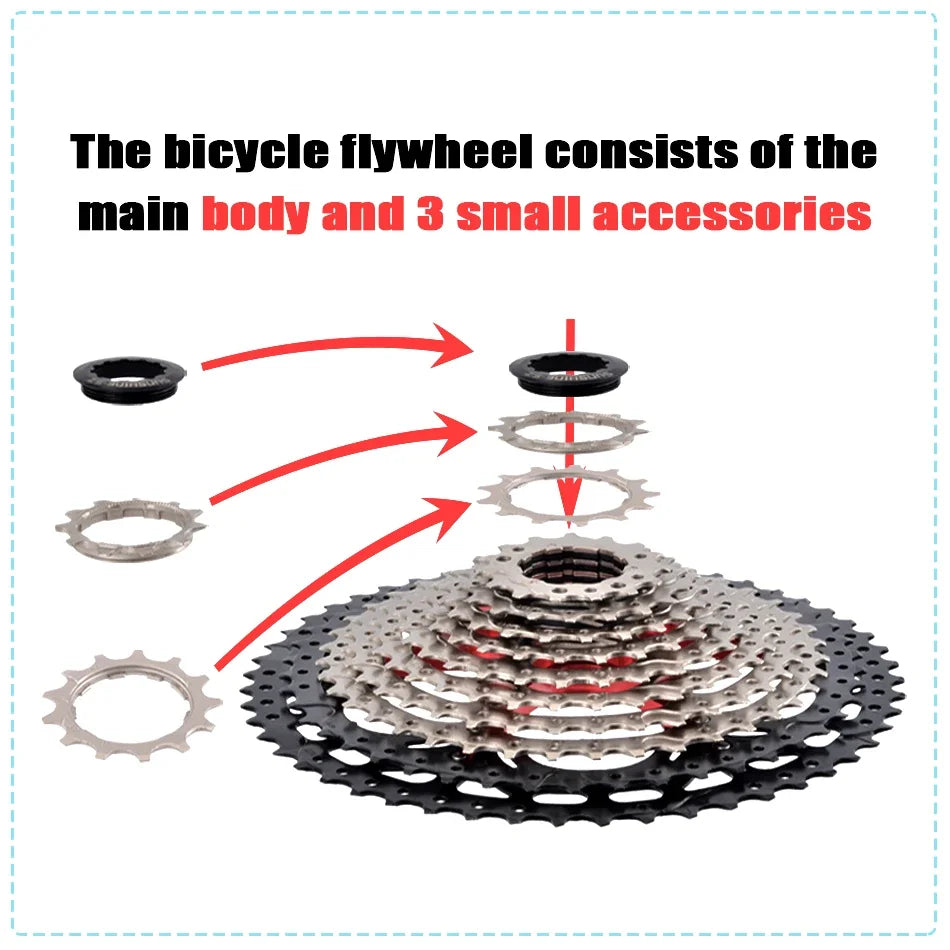 SUNSHINE 8-12 Speed MTB Cassette 11-52T HG Bicycle Sprocket for Shimano